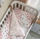 Set lenjerie de schimb pentru patut bebe 3 piese Fluturi (1)